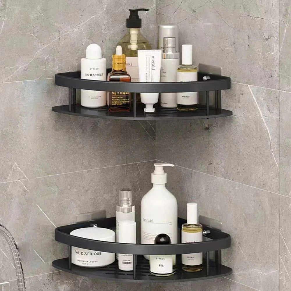 Étagère de douche d'angle peu encombrante