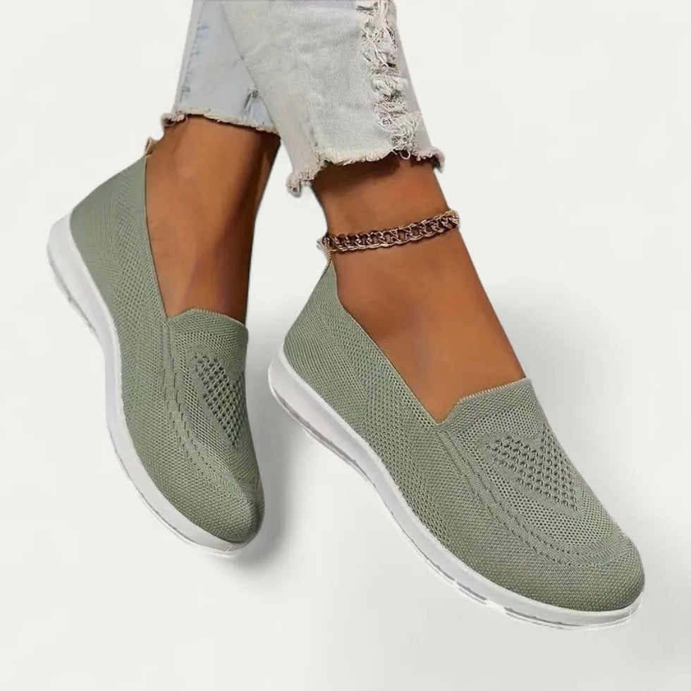 Baskets slip-on respirantes pour femmes avec semelles intérieures confortables et douces