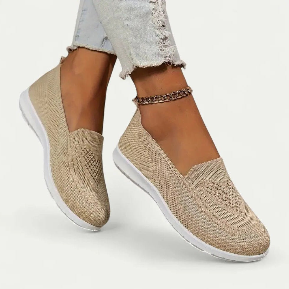 Baskets slip-on respirantes pour femmes avec semelles intérieures confortables et douces