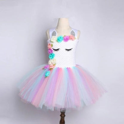 Tutu coloré pour filles et robe de fée rose
