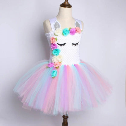 Tutu coloré pour filles et robe de fée rose