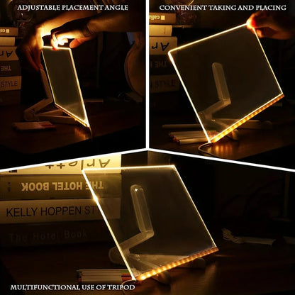 Tableau d'écriture LED réutilisable avec écran alimenté par USB