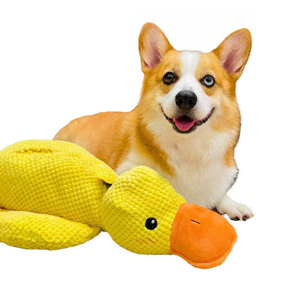 Jouet pour chien canard en caoutchouc durable avec couineur