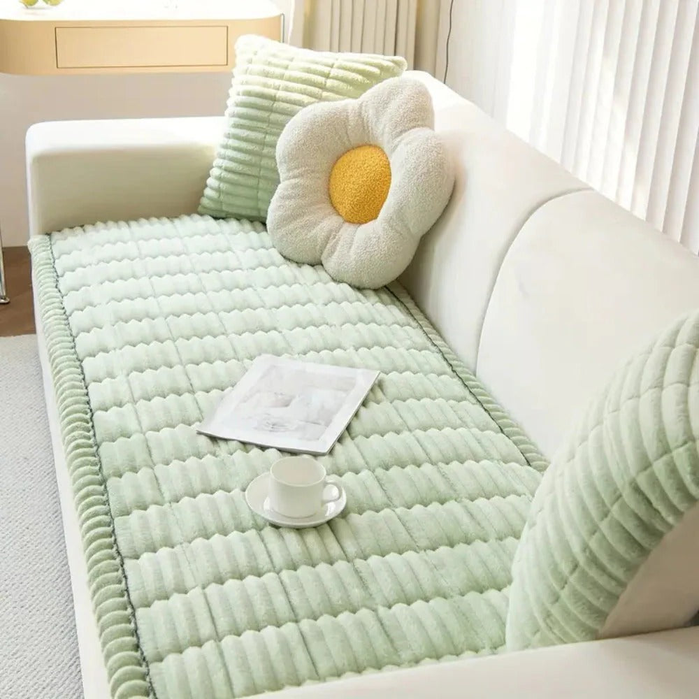 Housse de protection en tissu doux avec bords volantés