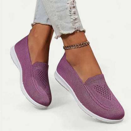 Baskets slip-on respirantes pour femmes avec semelles intérieures confortables et douces