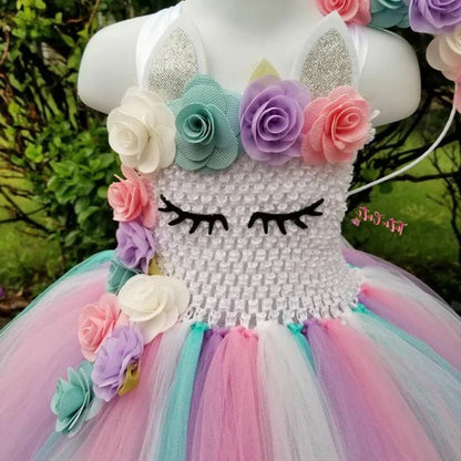 Tutu coloré pour filles et robe de fée rose