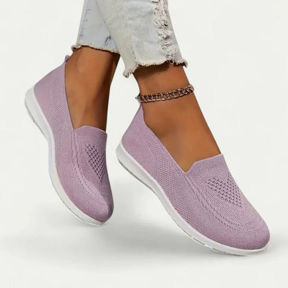 Baskets slip-on respirantes pour femmes avec semelles intérieures confortables et douces
