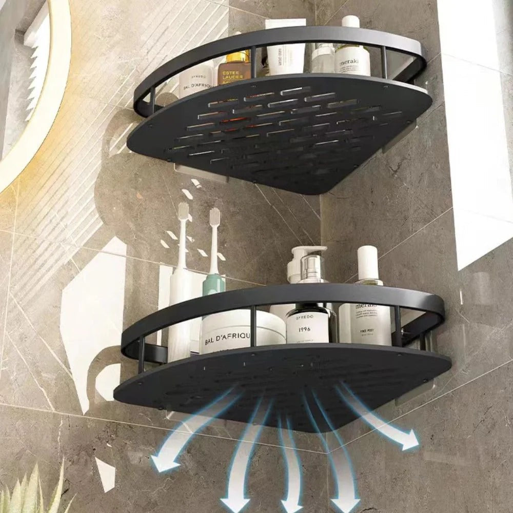 Étagère de douche d'angle peu encombrante