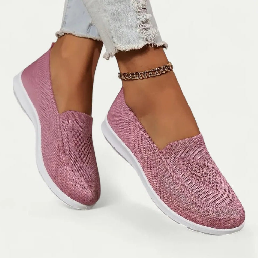 Baskets slip-on respirantes pour femmes avec semelles intérieures confortables et douces