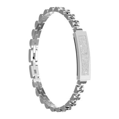 Bracelet en chaîne argenté tendance pour femme