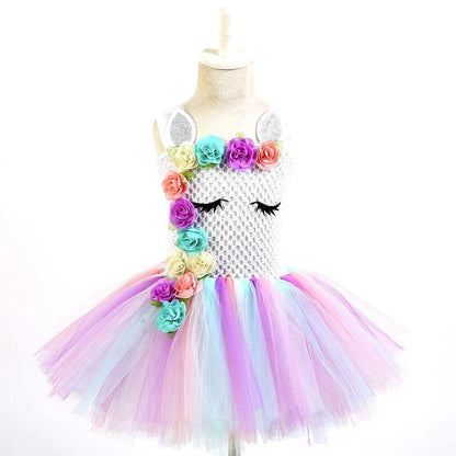 Tutu coloré pour filles et robe de fée rose