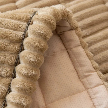 Housse de protection en tissu doux avec bords volantés