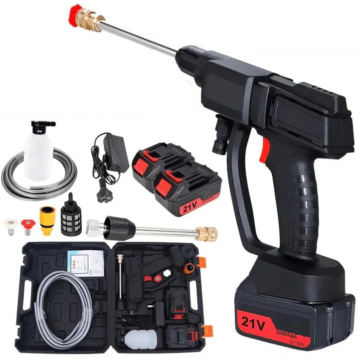 Nettoyeur haute pression portatif rechargeable avec deux batteries