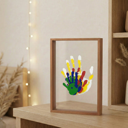 Family Handprint Portrait Kit with Frame – Create Personalized Keepsake Art Together – Easy DIY Memory Craft for Kids & Parents – Complete