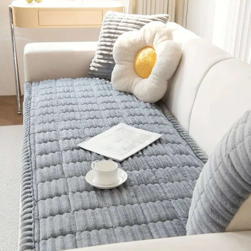 Housse de protection en tissu doux avec bords volantés