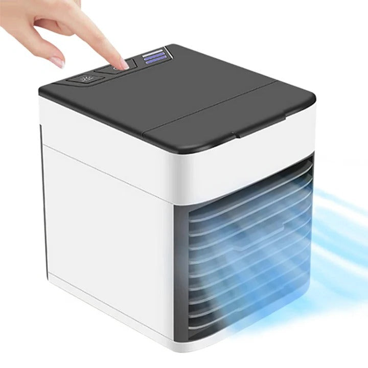 Refroidisseur d'air portable pour petites pièces, climatiseur de bureau ultra-silencieux avec vitesses de ventilation réglables, refroidisseur d'espace personnel compact pour chambre à coucher
