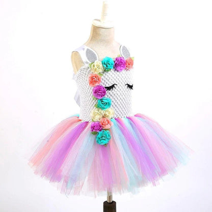 Tutu coloré pour filles et robe de fée rose