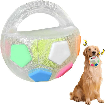 Jouet de football en caoutchouc durable pour chien avec distributeur de friandises