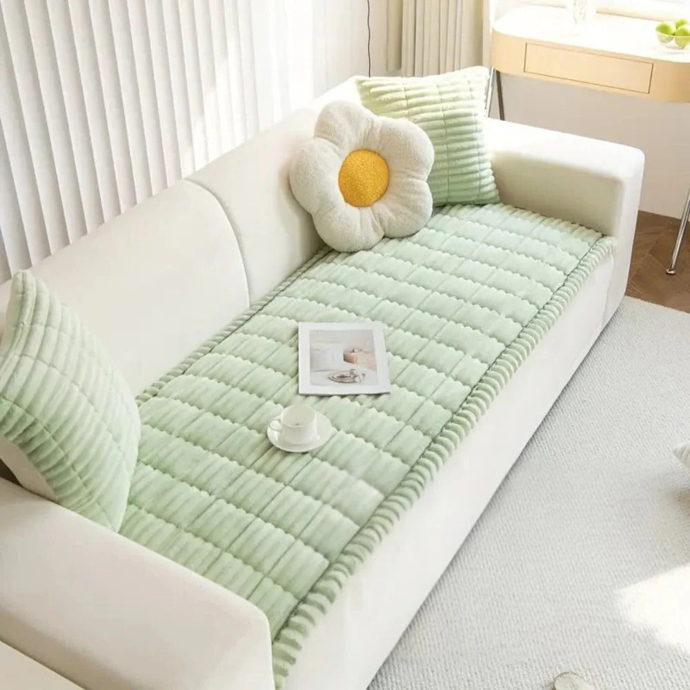 Housse de protection en tissu doux avec bords volantés