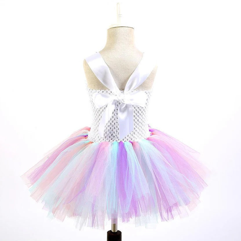 Tutu coloré pour filles et robe de fée rose