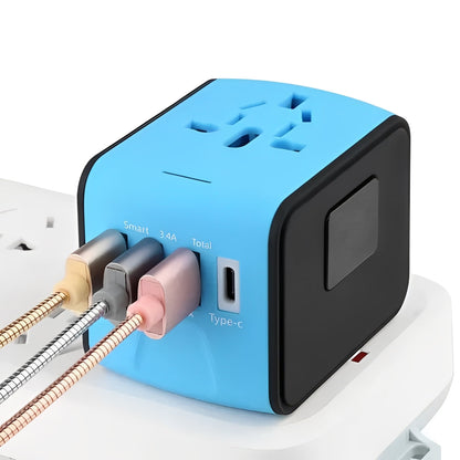 Adaptateur de voyage international avec ports de charge USB