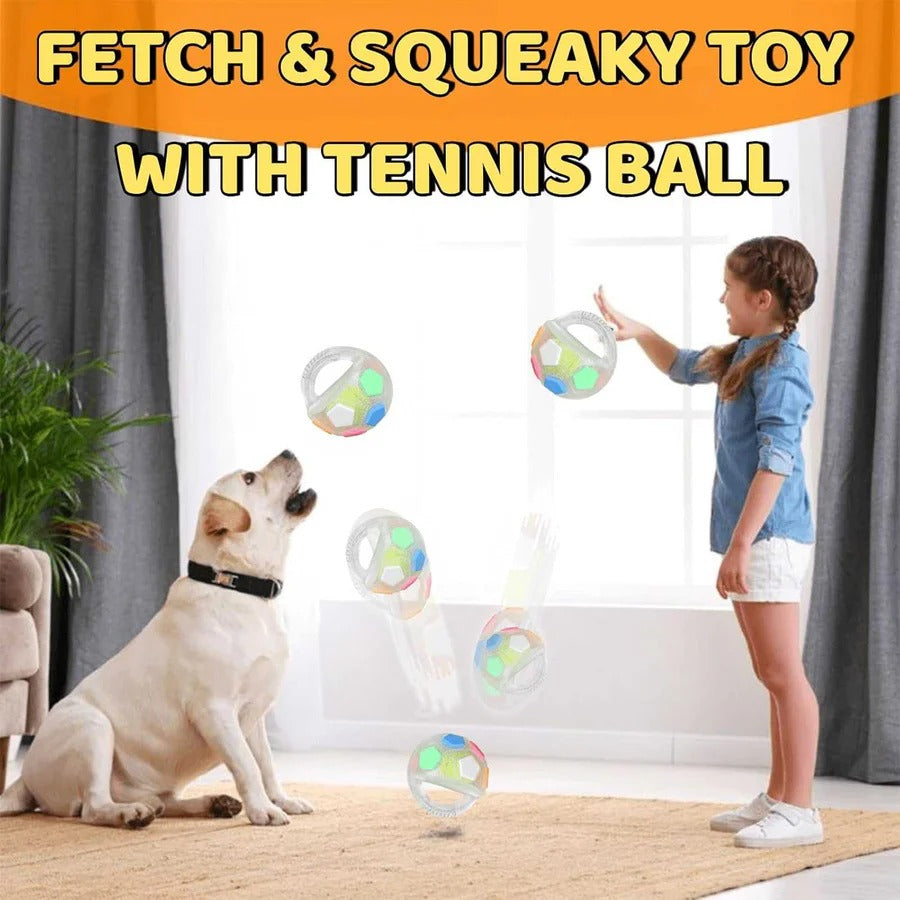 Jouet de football en caoutchouc durable pour chien avec distributeur de friandises