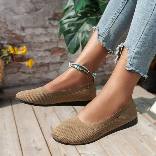 Baskets à enfiler pour femmes en mousse à mémoire de forme avec soutien de la voûte plantaire – Chaussures de marche légères et antidérapantes pour un confort quotidien