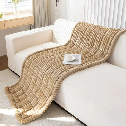 Housse de protection en tissu doux avec bords volantés