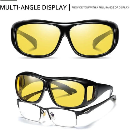 Lunettes de conduite de nuit avec verres teintés jaunes