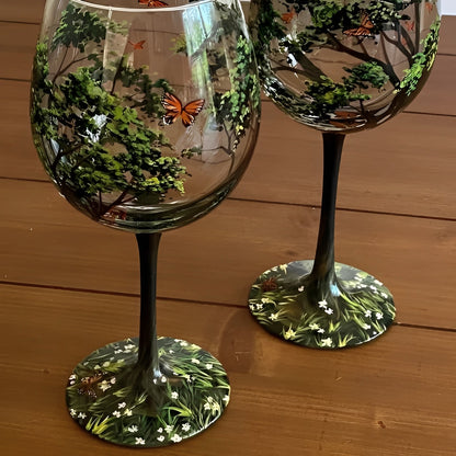 Verre à vin Arbre Saisonnier Coloré 35cl