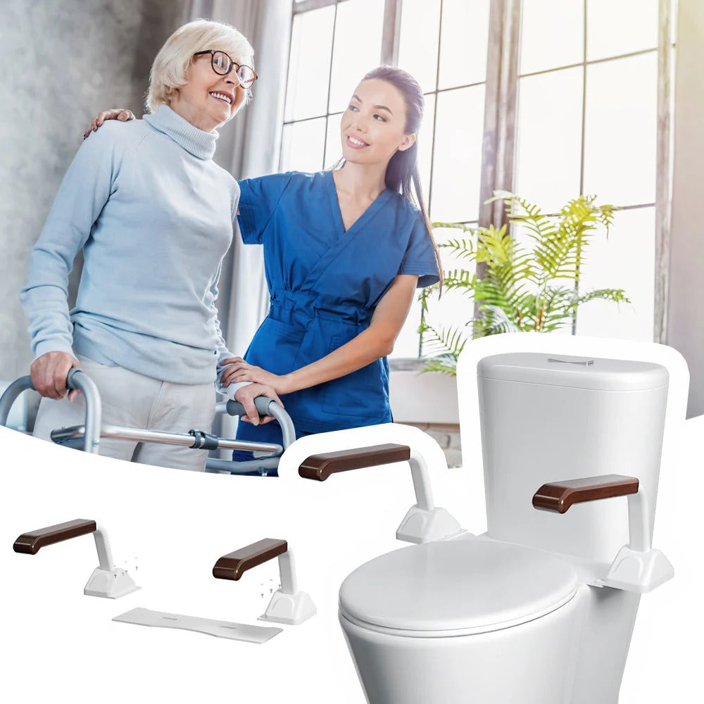 Barre d'appui de salle de bain robuste avec poignées de soutien
