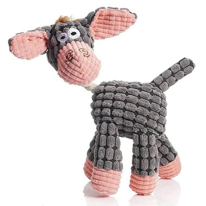 Heavy-Duty Plush Dog Toy with Squeaker for Aggressive Chewers | Durable Stuffed Animal Chew Toy for Large Dogs | Anxiety Relief Pet Toy
