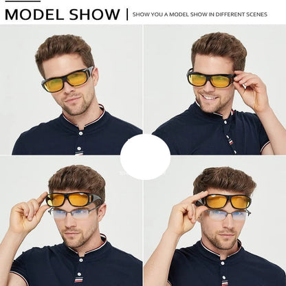 Lunettes de conduite de nuit avec verres teintés jaunes