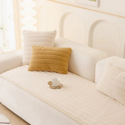 Soft Fuzzy Couch Cover with Extra Cushioning - Ortekor