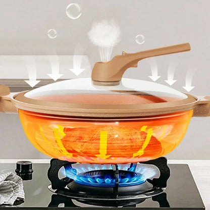 11-Inch Stir-Fry Skillet with Steaming Insert and Stay-Cool Handles for Induction and Gas Stoves