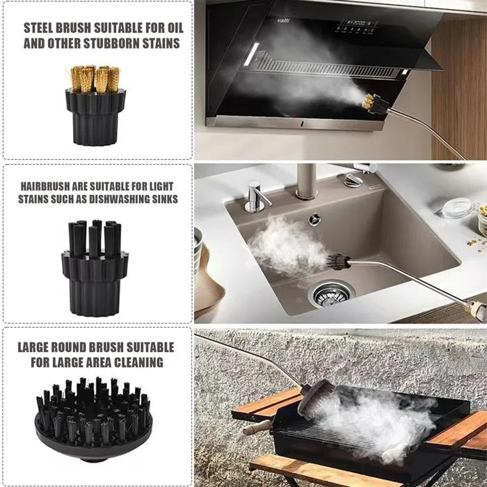 High-Pressure Steam Cleaner 2500W 221°F with 5 Brush Heads 6-Speed Adjustable for Home Kitchen Bathroom Car Furniture Appliances Deep