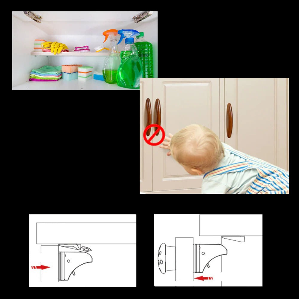 Serrures magnétiques de sécurité enfant pour placards