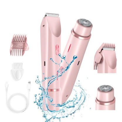 Women's Rechargeable Bikini Trimmer Dual Blade Wet Dry - Ortekor