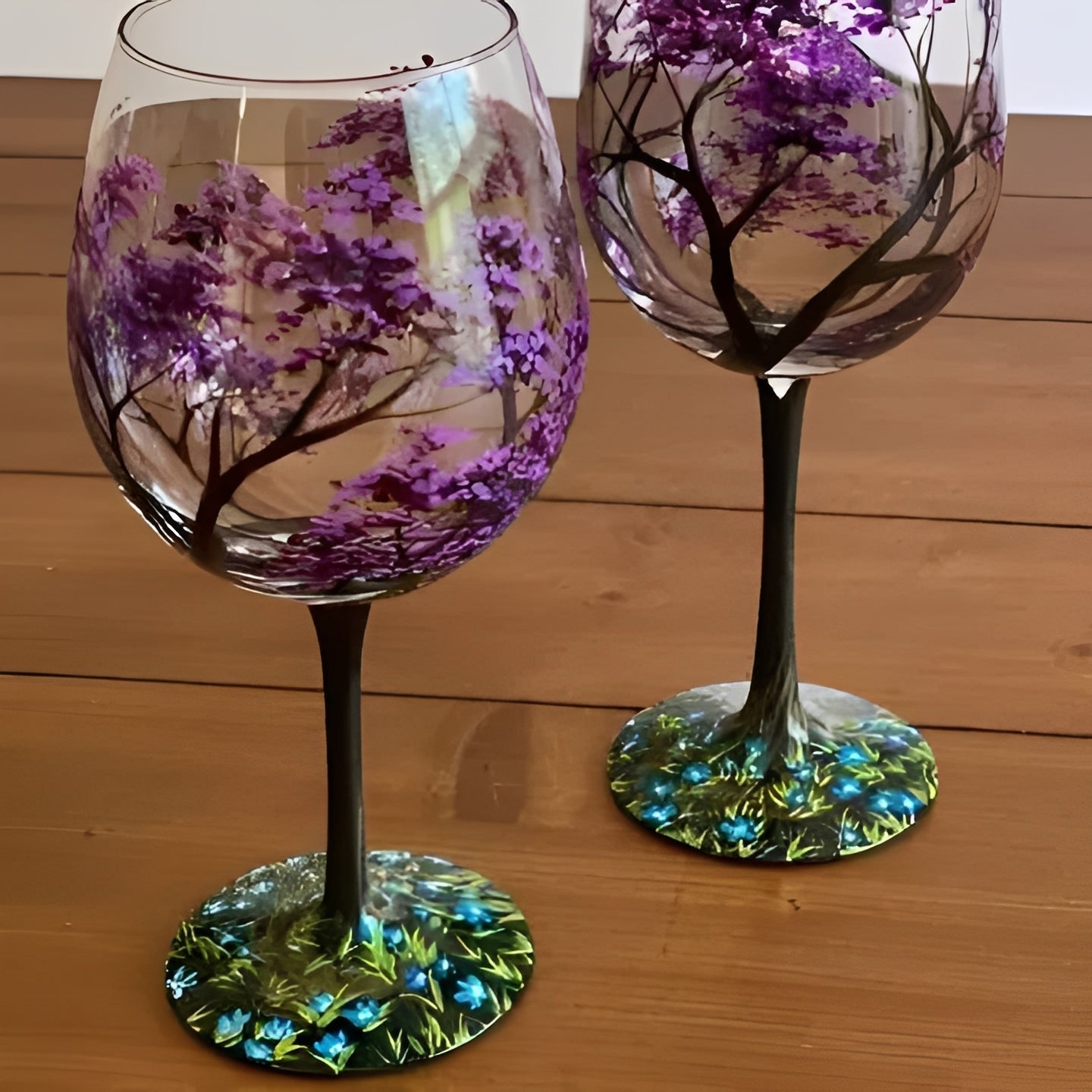 Verre à vin Arbre Saisonnier Coloré 35cl