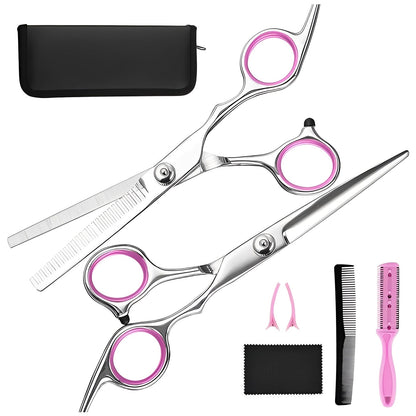 Kit de coupe de cheveux Premium avec ciseaux sculpteurs et accessoires