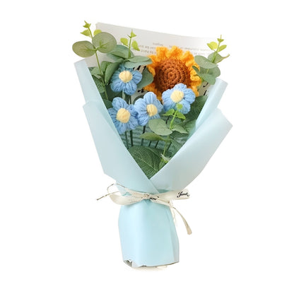Magnifique composition de fleurs au crochet