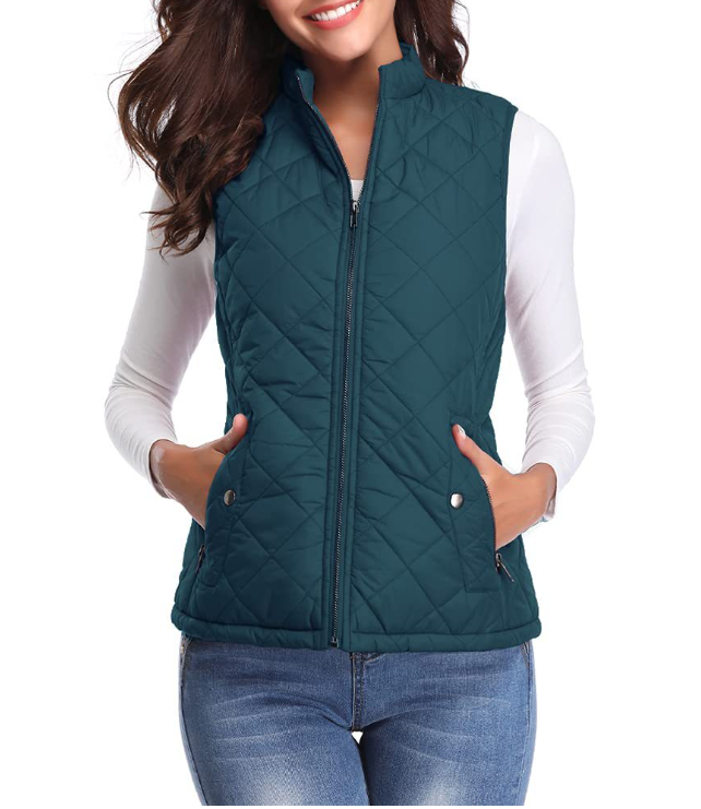 Lightweight Quilted Zip-Front Vest for Women – Casual Layering Piece for Spring & Fall