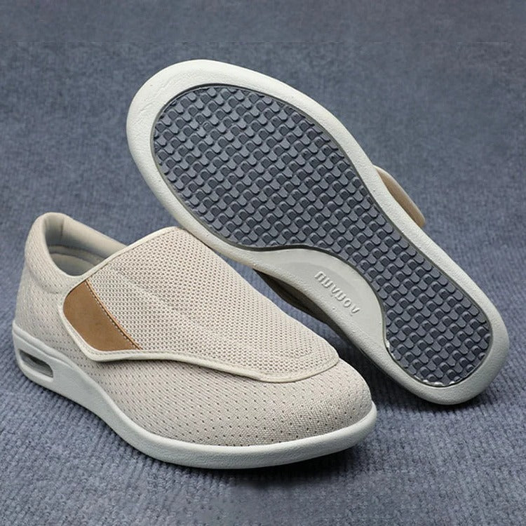 Women's Extra Wide Orthopedic Walking Shoes with Adjustable Velcro Straps for Swollen Feet, Edema, Bunions & Diabetic Foot Care