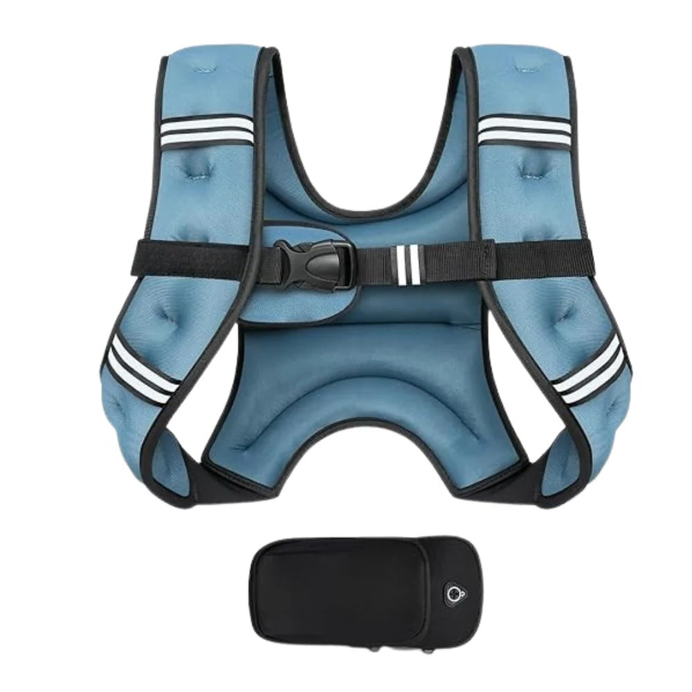 Gilet d'entraînement lesté réglable avec poches et sac détachable