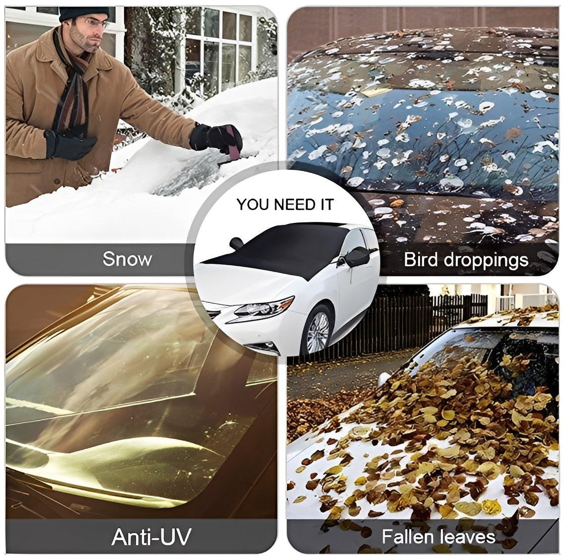Pare-soleil de protection universel pour pare-brise de voiture