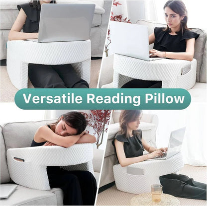 Oreiller de lecture confortable avec dossier et accoudoirs