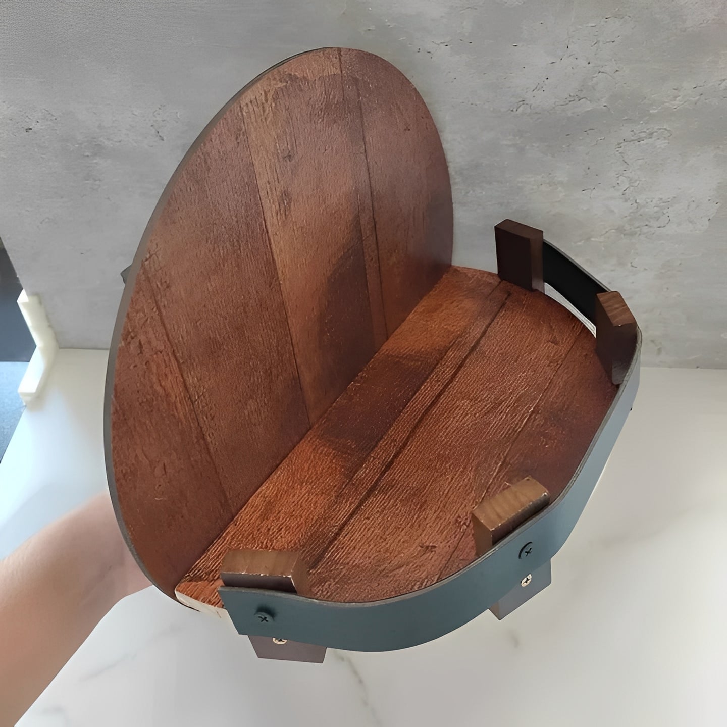 Étagère Murale Tonneau de Whisky Vintage