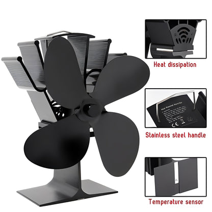 Ventilateur de cheminée efficace alimenté par la chaleur