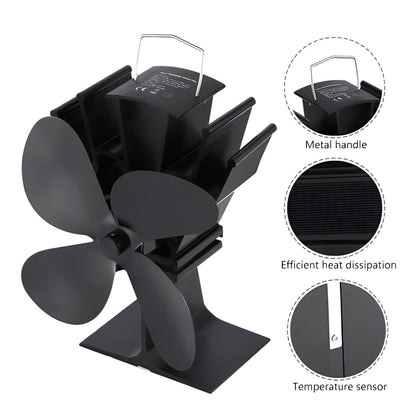 Ventilateur de cheminée efficace alimenté par la chaleur