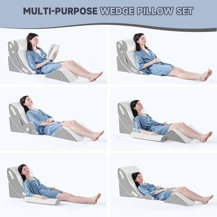 Ensemble de 4 oreillers de soutien de lit confortables